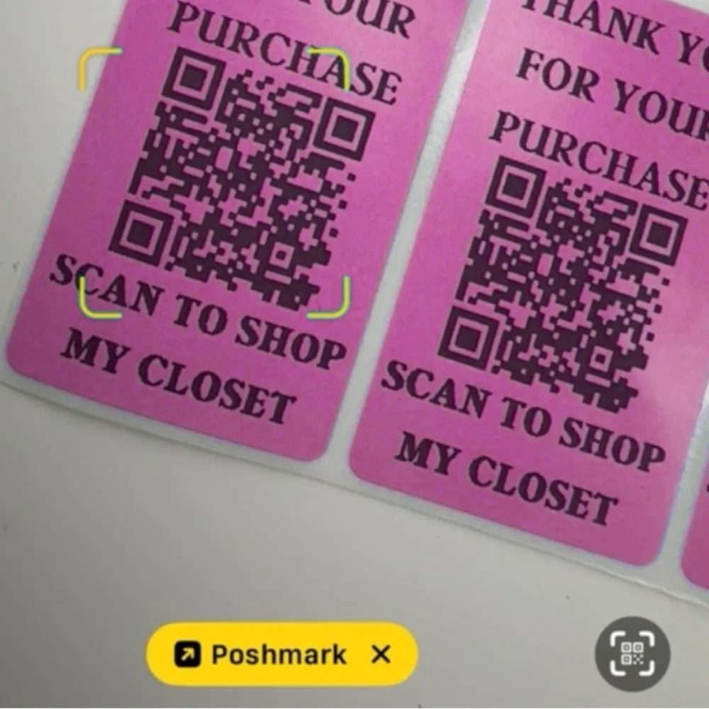 QR code stickers for Poshmark closet-thank you for your purchase-100pcs  2.25